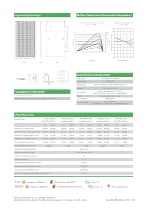 Fichas de dados JinkoSolar Tiger Pro 60HC 450-470 Watt - Página 2