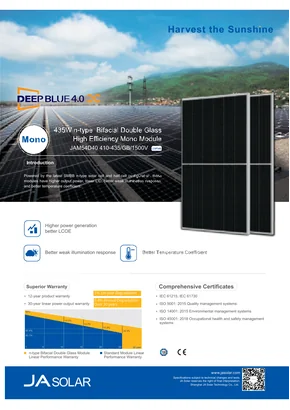 Fotovoltaikus modul Ja Solar JAM54D40-435/GB 435W Ezüst
