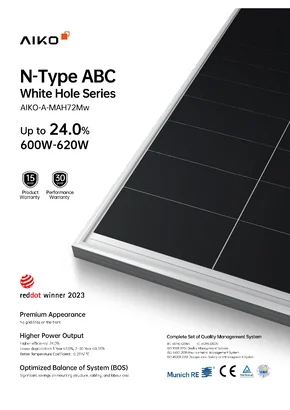 AIKO photovoltaic module A610-MAH72MW 610W Silver