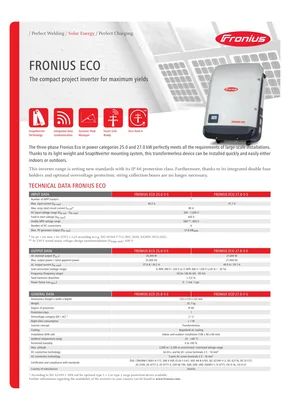 Inverter di rete Fronius Eco 27.0-3-S WLAN 27000W