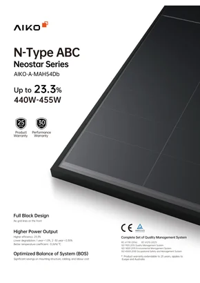 N-Type ABC Neostar Series AIKO-A-MAH54Db 440-455W