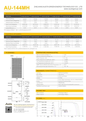 Информационни листове Austa Solar AU-144MH 565-590 Watt - Страница 2
