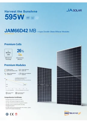 Fotovoltaický modul Ja Solar JAM66D42-575/MB 575W Stříbrný