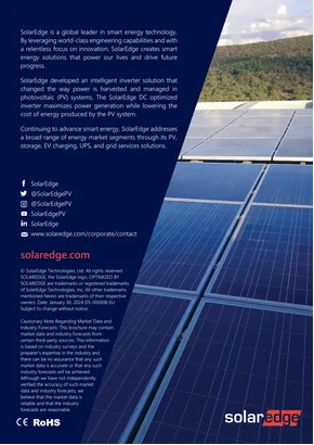 Fichas de dados SolarEdge SE50K-100K Three Phase Inverter For 220V/230V Line to Line Grids - Página 4