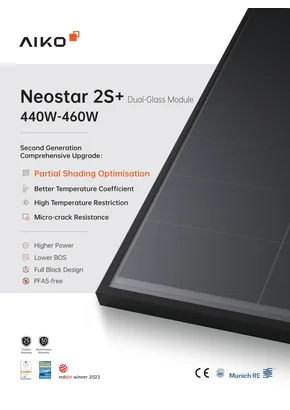 Module photovoltaïque AIKO Neostar 2S+ A460-MAH54Db 460W Noir intégral