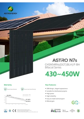 ASTRO N7 CHSM54RNs(DGT)(BLH)/F-BH Bifacial Series 430-450W. 