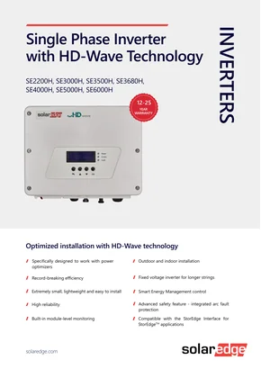 SE2200H-6000H Single Phase Inverter with HD-Wave