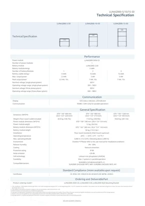Fichas de dados Huawei LUNA2000-5-C0 - Página 3
