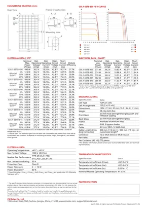 Datasheets Canadian Solar TOPBiHiKu6 CS6.1-60TB 490-515 Watt - 2. oldal