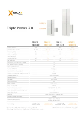 Fichas técnicas Solax Power Triple Power 3.0 - Página 2