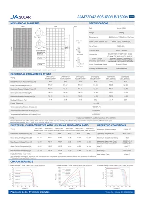 Datasheets Ja Solar Deep Blue 4.0 JAM72D42 LB 605-630 Watt - Page 2