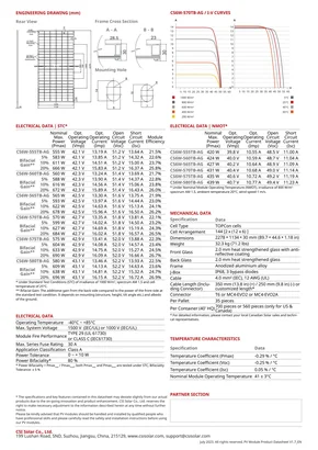 Fiches techniques Canadian Solar TOPBiHiKu6 CS6W 555-580 TB-AG - Page 2