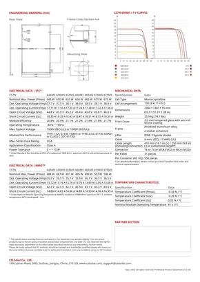 Datasheets Canadian Solar HiKu7 CS7N-MS 645-675 Watt - Page 2
