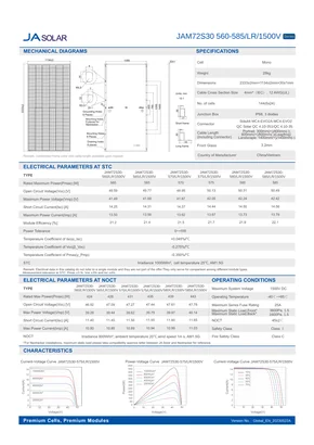 Datasheets Ja Solar Deep Blue 3.0 Pro JAM72S30 LR 560-585 Watt - Page 2