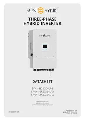 Sunsynk hübriidmuundur SYNK-10K-SG04LP3 10000W