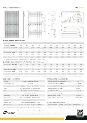 Fiches techniques Qn-solar QNN182-HG-72 555-605 Watt - Page 2