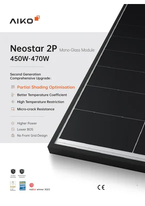 Módulo fotovoltaico AIKO Neostar 2P A460M-MAH54Mw 460W Negro