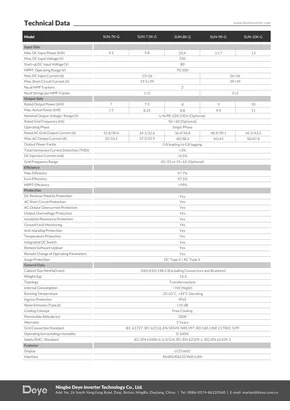 Datasheets Deye SUN-7-10K-G - Page 2