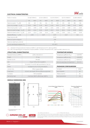 Fichas de dados Sunova Solar Tangra M 560-580 Watt - Página 2