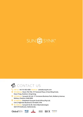 Fiches techniques Sunsynk SYNK-SG04LP3 - Page 4