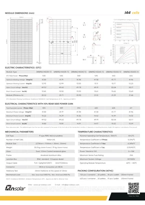 Datasheets Qn-solar QNM182-HG-72 530-555 Watt - 2. oldal
