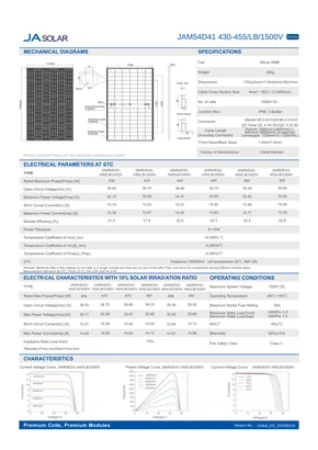 Datasheets Ja Solar Deep Blue 4.0 JAM54D41 LB 430-455 Watt - Page 2