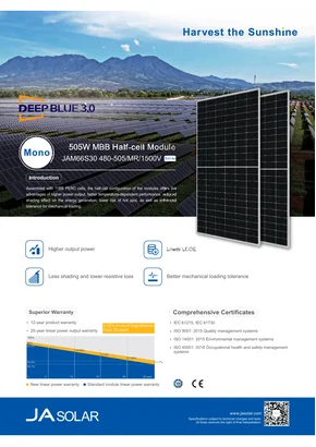 Fotovoltaikus modul Ja Solar JAM66S30-505/MR 505W Ezüst