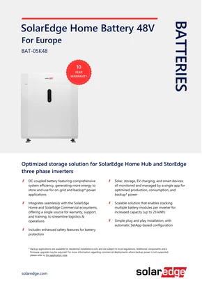 Energian varastointijärjestelmä SolarEdge BAT-05K48 4.6kWh