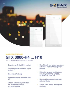 Energiatároló rendszer Sofar Solar GTX 3000-H4 10kWh