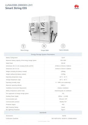 Enerģijas uzglabāšanas sistēma Huawei LUNA2000-200KWH-2H1 193.5kWh