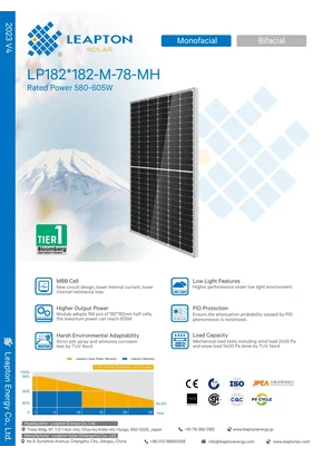 Modulo fotovoltaico Leapton LP182*182-M-78-MH 590 590W