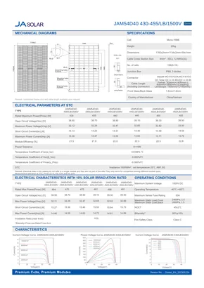 Datasheets Ja Solar Deep Blue 4.0 JAM54D40 LB 430-455 Watt - Page 2