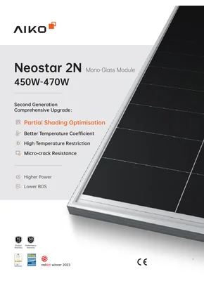 Fotovoltački modul AIKO Neostar 2N A450M-MAH54Mw 450W Srebrna