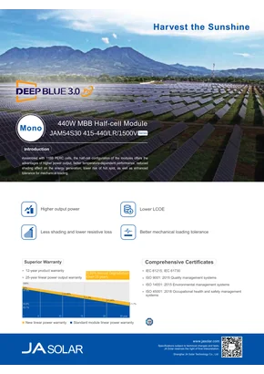 Fotovoltački modul Ja Solar JAM54S30-415/LR 415W Crno