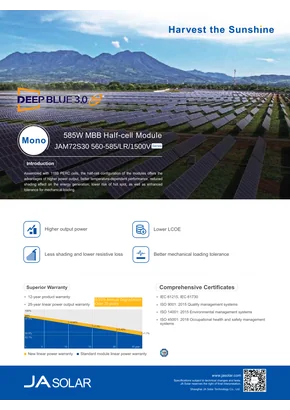 Fotovoltački modul Ja Solar JAM72S30-565/LR 565W