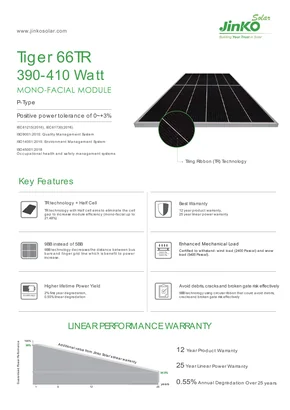 Fotovoltački modul JinkoSolar JKM405M-6RL3-V 405W 1500V Crno