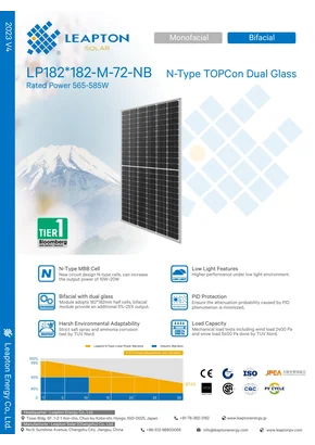 Fotovoltački modul Leapton LP182*182-M-72-NB 580 580W