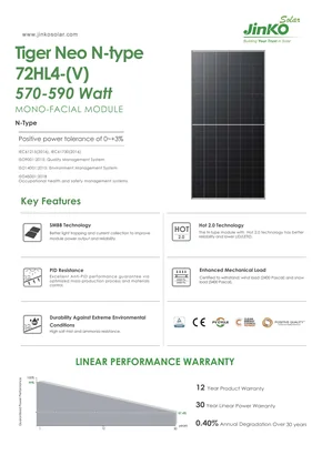 Фотоволтаичен модул JinkoSolar JKM585N-72HL4-V 585W 1500V черен