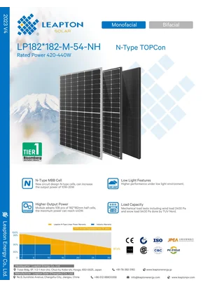 Fotovoltaický modul Leapton LP182*182-M-54-NH 440 440W Černá