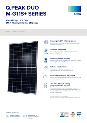 Fotovoltaični modul Q Cells M-G11S+410 410W