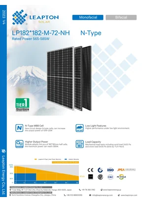 Fotovoltaikus modul Leapton LP182*182-M-72-NH 580 580W Ezüst