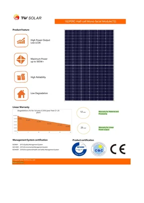 Fotovoltaikus modul TW Solar TW550MAP-144-H 550W