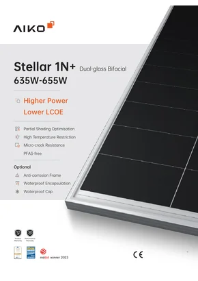 Fotovoltaisk  modul AIKO G640-MCH72Dw 640W Silver