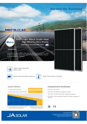 Fotovoltaisk modul Ja Solar JAM54D40-430/GB 430W Sort