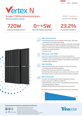 Fotovoltaisk modul Trina TSM-NEG21C.20 700W 700W