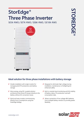 Гібридний інвертор SolarEdge SE10K-RWS 10000W