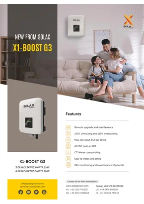 Hálózati inverter Solax Power X1-6.0K-T-D 6000W