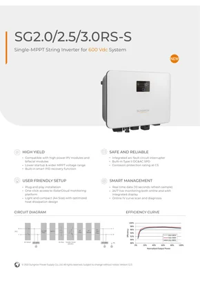 Hálózati inverter Sungrow SG2.5RS-S 2500W