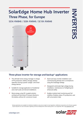 Hybrid inverter SolarEdge SE5K-RWB48 5000W