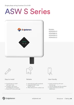 Inverter di rete Solplanet ASW4000-S 4000W